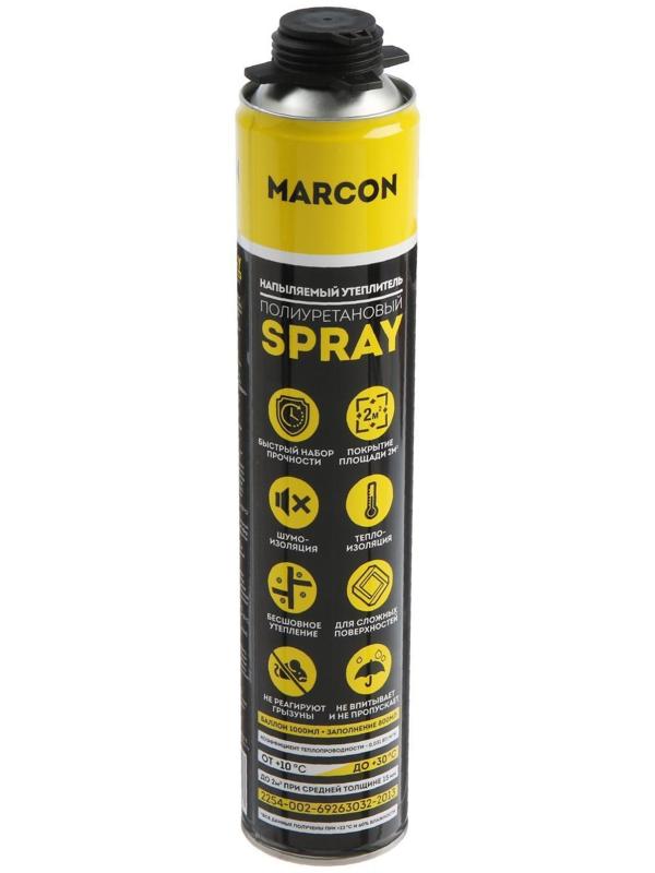 Утеплитель напыляемый MARCON SPRAY PROF, пенополиуретановый, 1000 мл