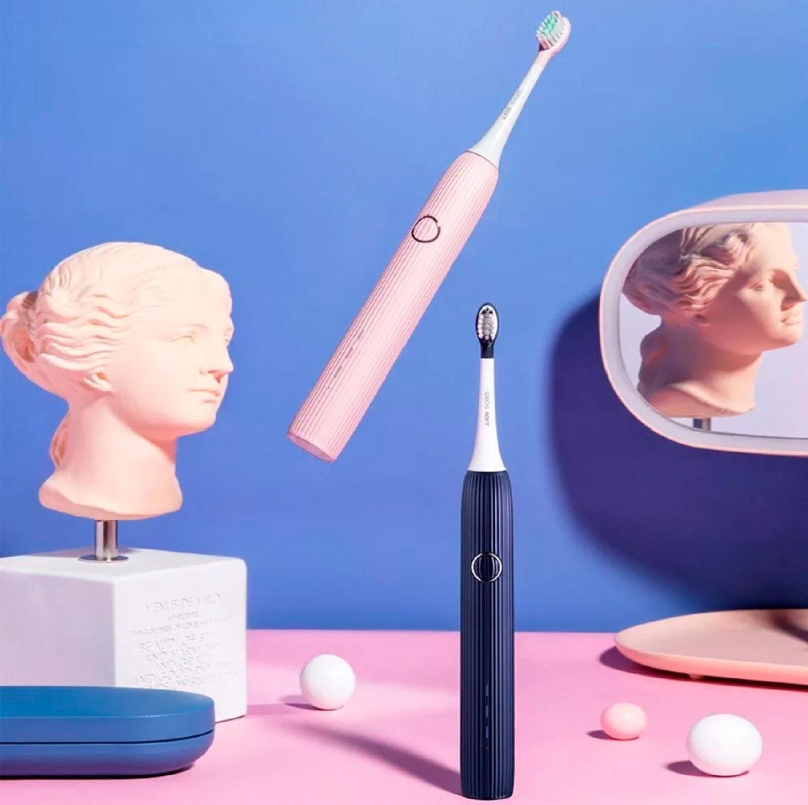 Электрическая зубная щетка Soocas Electric Toothbrush V1, звуковая, синяя