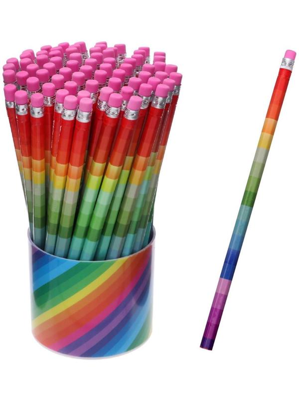 Карандаш чёрнографитный с ластиком 