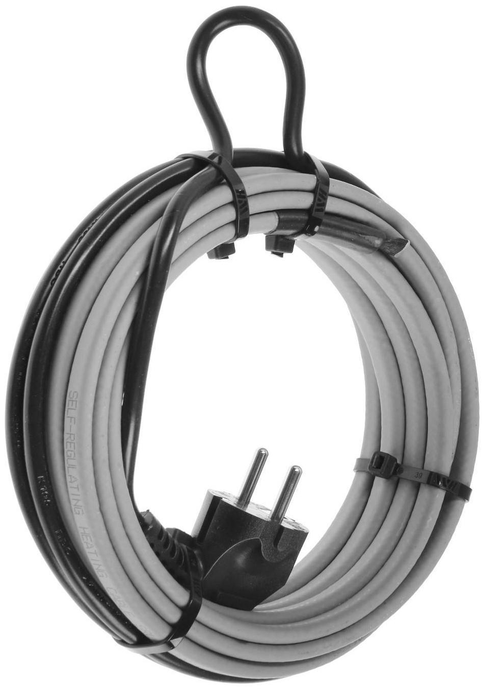 Саморегулирующийся греющий кабель SRL 16-2CR, 16 Вт/м, комплект, на трубу 5 м