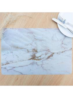 Салфетка сервировочная на стол «Мрамор», 43×28 см, цвет серый