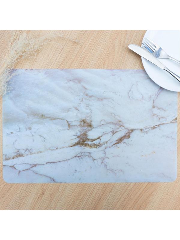 Салфетка сервировочная на стол «Мрамор», 43×28 см, цвет серый