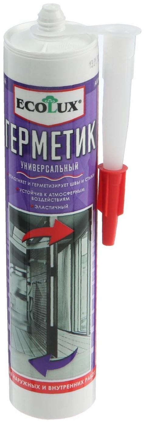 Герметик ECOLUX, акриловый, универсальный, белый, 290 мл