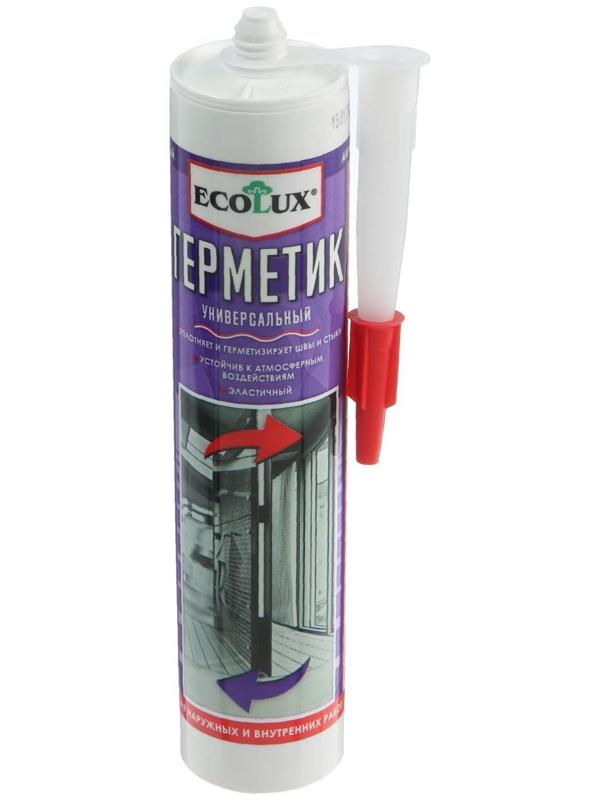 Герметик ECOLUX, акриловый, универсальный, белый, 290 мл