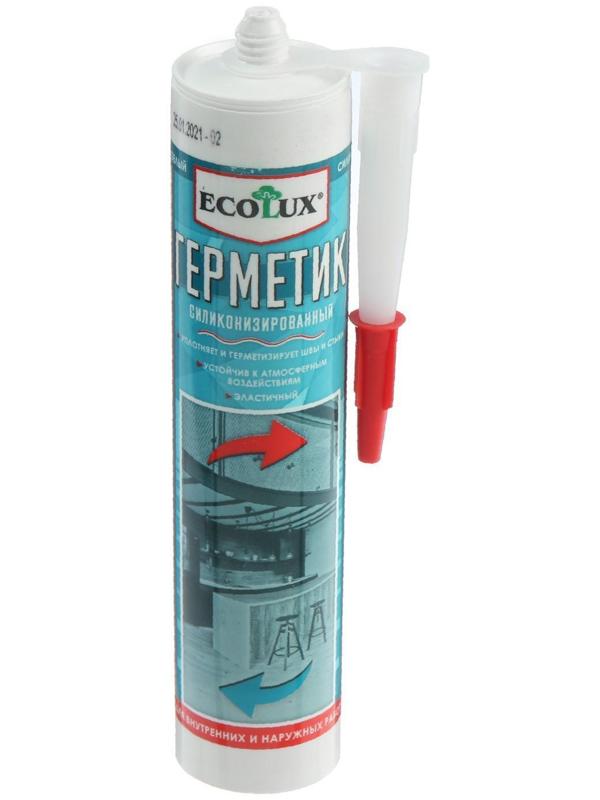 Герметик ECOLUX, силиконизированный, белый, 290 мл