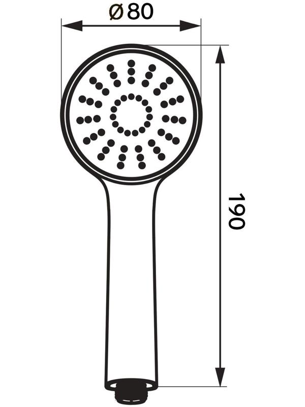 Душевая лейка ZEIN Z403, пластик, 4 режима, цвет хром