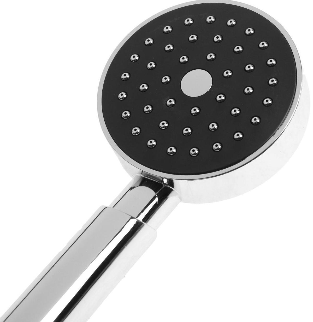 Душевая лейка ZEIN Z0114, пластик, цилиндрической формы, 1 режим, хром