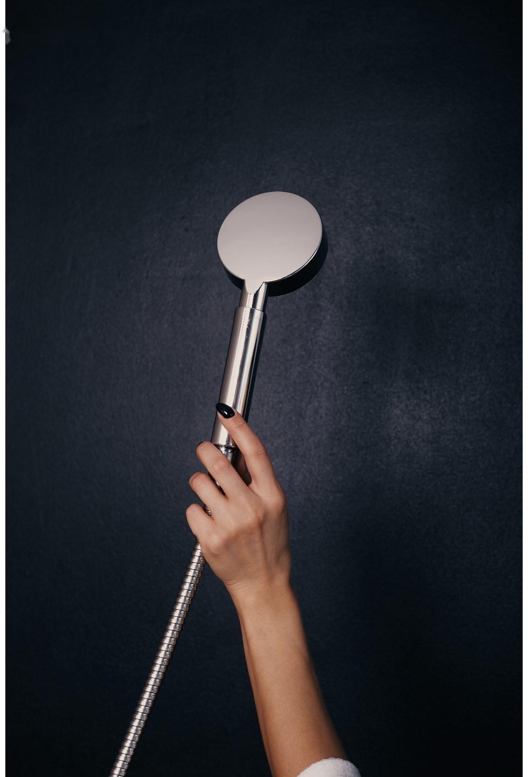 Душевая лейка ZEIN Z0114, пластик, цилиндрической формы, 1 режим, хром