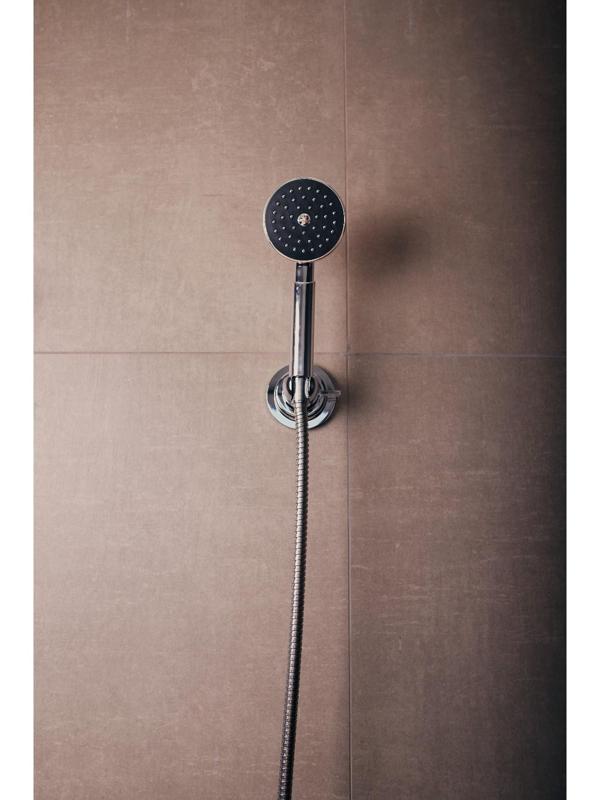 Душевая лейка ZEIN Z0114, пластик, цилиндрической формы, 1 режим, хром