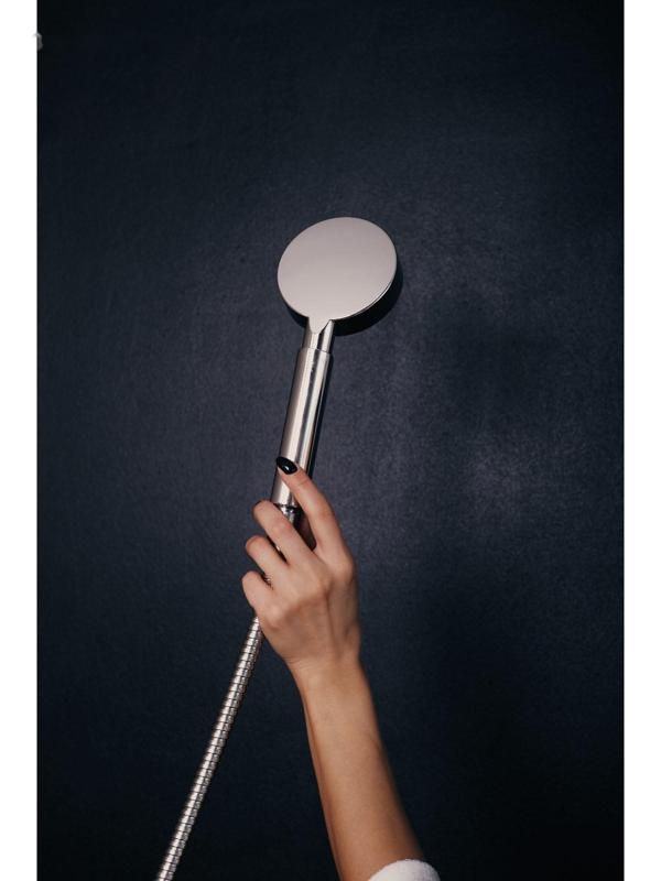 Душевая лейка ZEIN Z0114, пластик, цилиндрической формы, 1 режим, хром