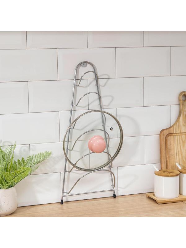 Подставка для крышек подвесная, 19,5×9×46 см, цвет хром