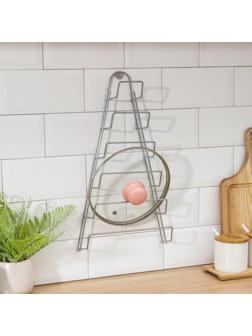 Подставка для крышек подвесная, 23×7×42 см, цвет хром