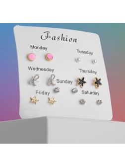 Серьги набор 7 пар 