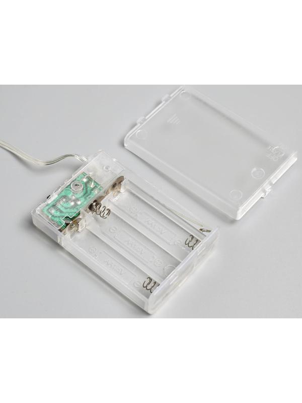 Гирлянда «Конский хвост» 10 нитей по 1 м, IP20, серебристая нить, 100 LED, свечение мульти, 2 режима, AAх3