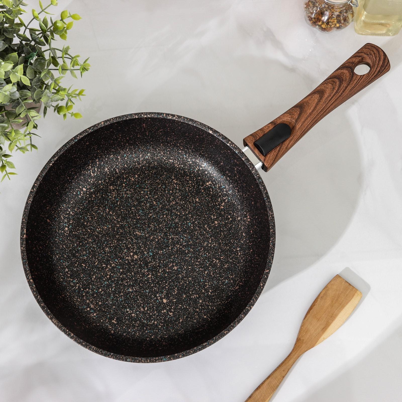 Сковорода Granit ultra, d=26 см, стеклянная крышка, съёмная ручка, антипригарное покрытие