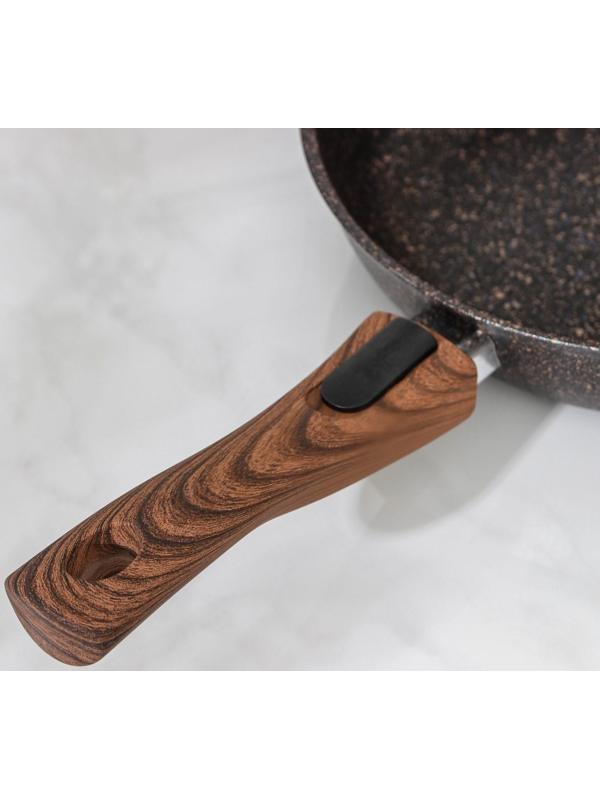 Сковорода Granit ultra, d=26 см, стеклянная крышка, съёмная ручка, антипригарное покрытие