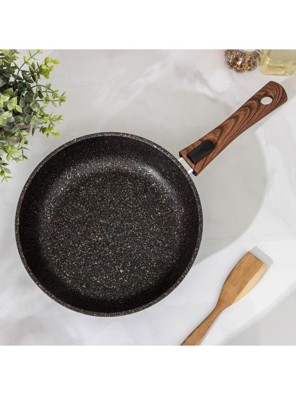 Сковорода Granit ultra, d=26 см, стеклянная крышка, съёмная ручка, антипригарное покрытие