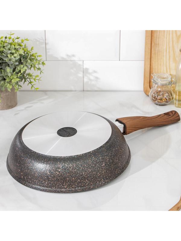 Сковорода Granit ultra, d=26 см, стеклянная крышка, съёмная ручка, антипригарное покрытие