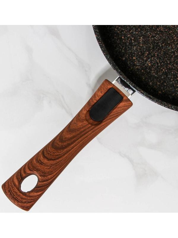 Сковорода Granit ultra, d=26 см, стеклянная крышка, съёмная ручка, антипригарное покрытие