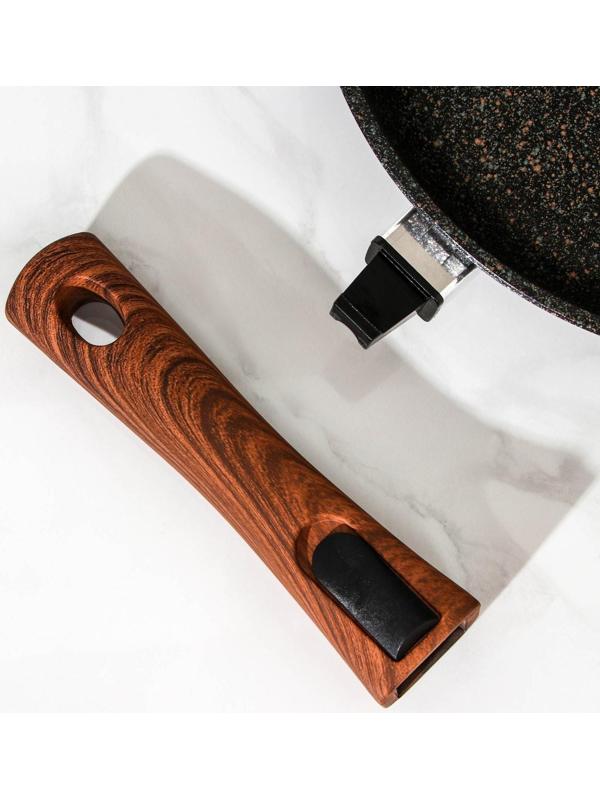 Сковорода Granit ultra, d=26 см, стеклянная крышка, съёмная ручка, антипригарное покрытие