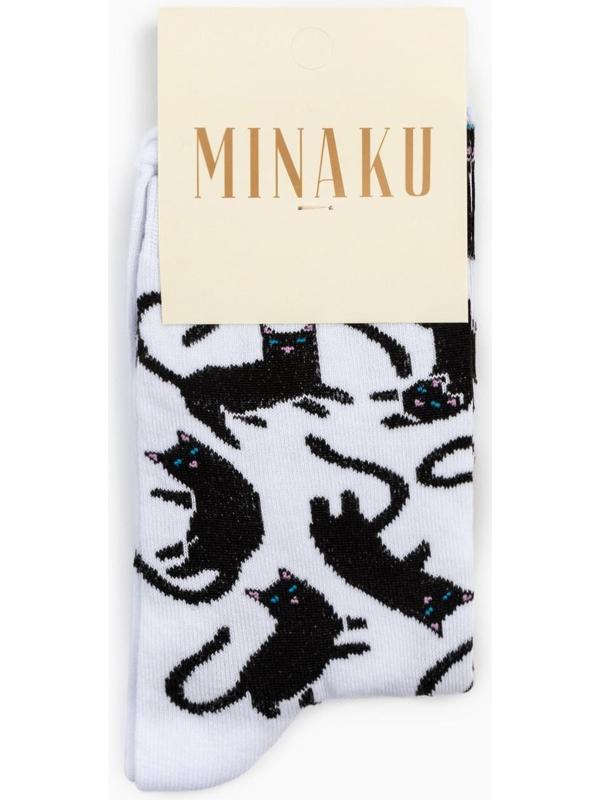 Носки MINAKU «Котики», цвет белый, размер 40-41 (27 см)