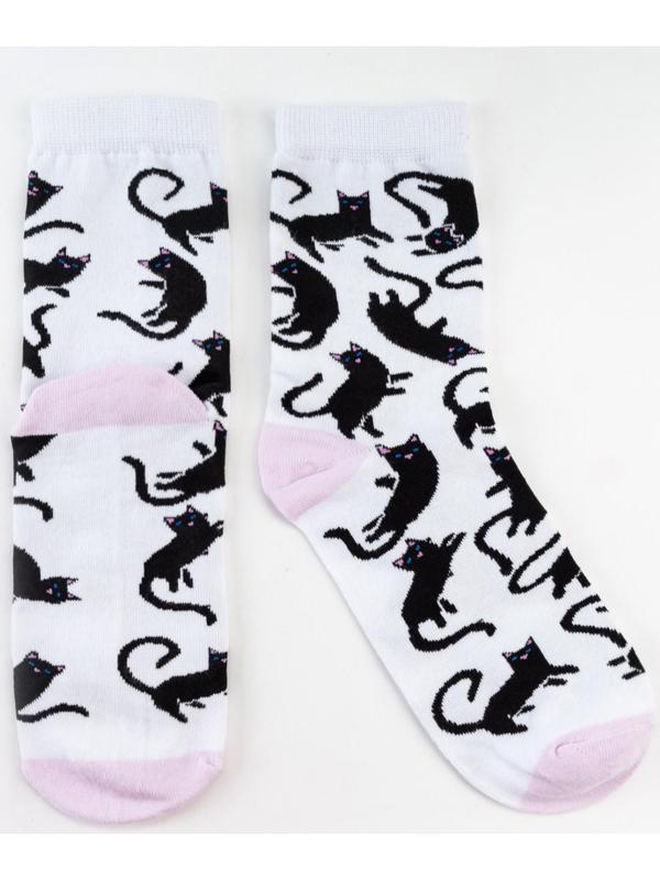 Носки MINAKU «Котики», цвет белый, размер 40-41 (27 см)