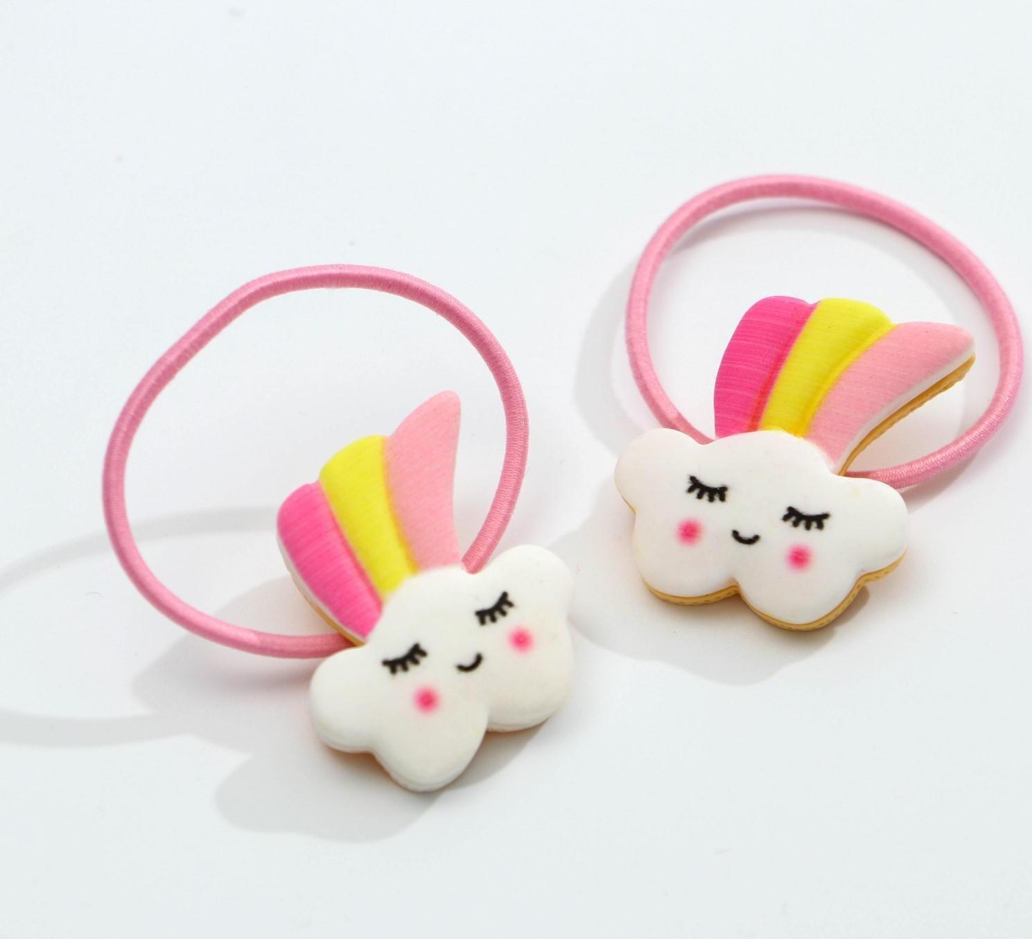 Детские резинки для волос с украшением «Отпандного настроения», диам. 5 см., 2 шт.