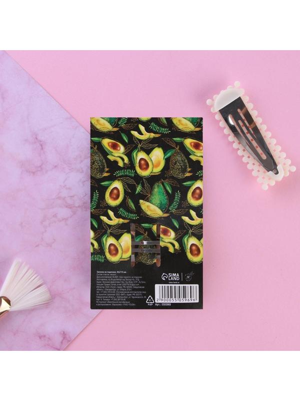 Заколка для волос на подложке «Good vibes»