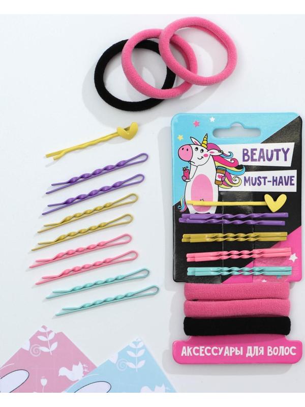Набор резинок и невидимки для волос «Единорог»