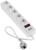 Сетевой фильтр Luazon Lighting, 5 розеток, 0.5 м, 2200 Вт, 3 х 0.75 мм2, 10 A, 220 В, белый