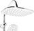 Душевая система ZEIN Z1005, тропическая и ручная лейка 3 режима,шланги,стойка,мыльница,хром