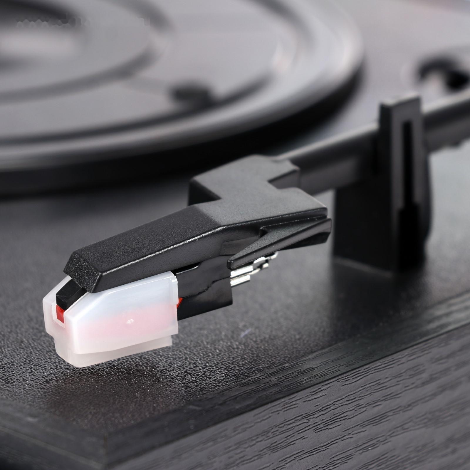 Проигрыватель виниловых дисков Ritmix LP-200B, 10 Вт, 3 скорости, BT, AUX, FM, RCA, черный