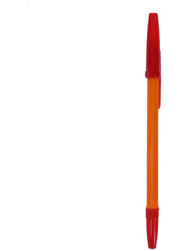 Набор ручек шариковых 3 цвета, стержень 0,7 мм, синий, красный, чёрный, корпус оранжевый