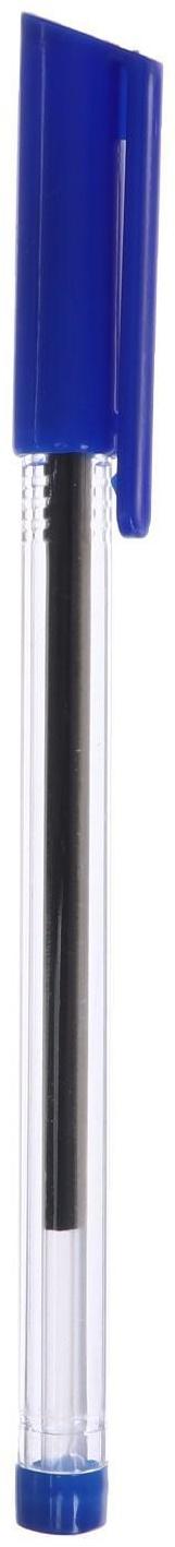 Набор ручек шариковых 8 штук, стержень 1,0 мм синий, корпус треугольный, прозрачный