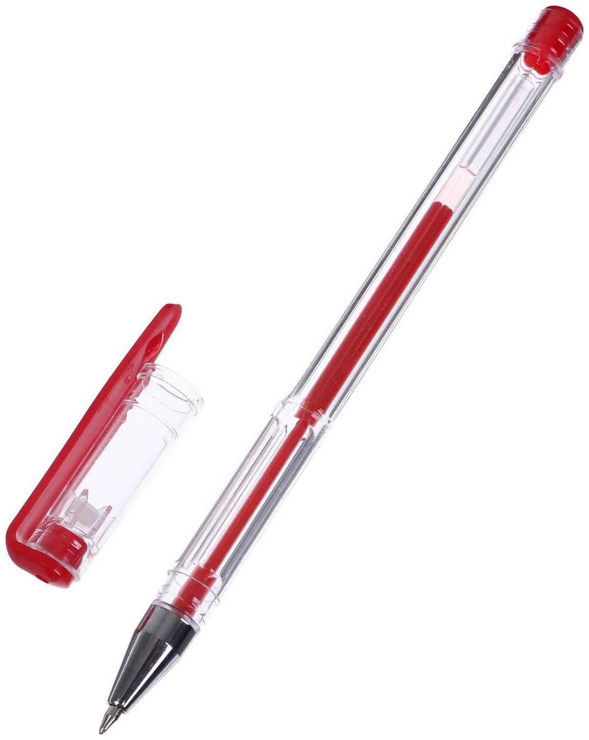 Набор гелевых ручек 3 цвета, стержень синий, красный, черный, корпус прозрачный