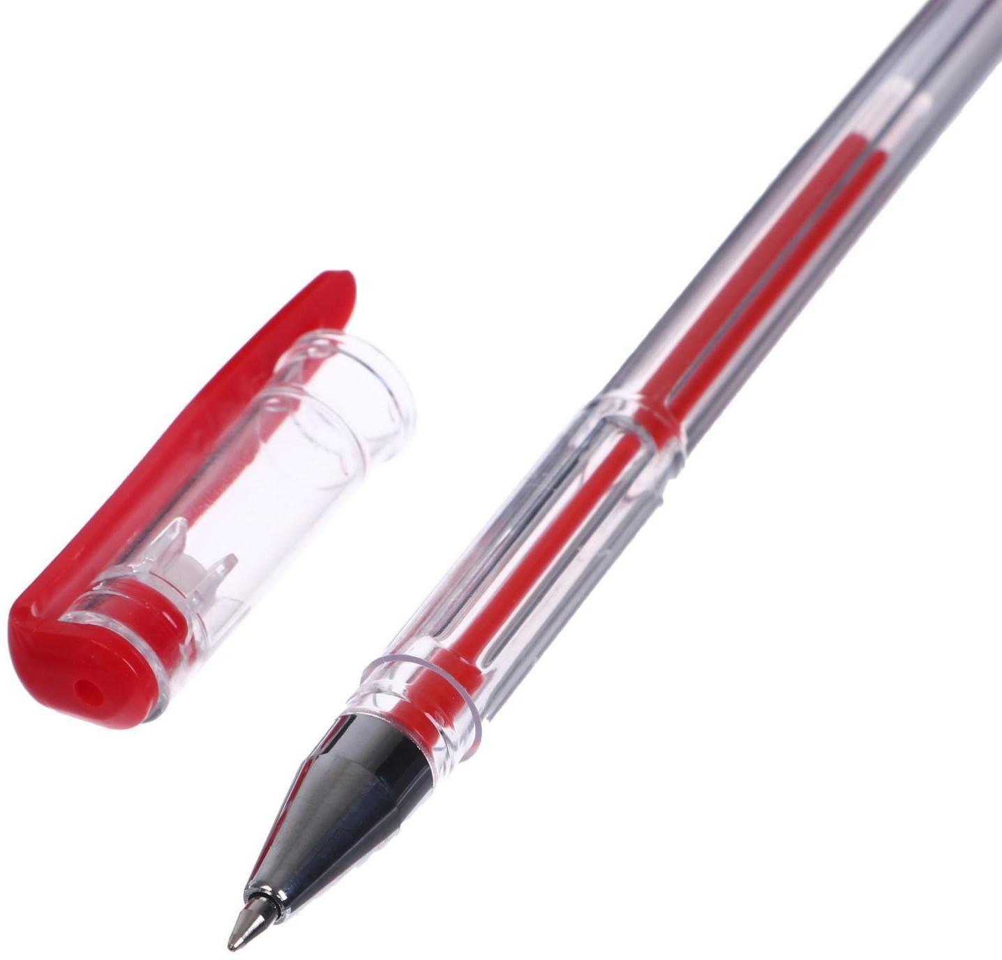 Набор гелевых ручек 3 цвета, стержень синий, красный, черный, корпус прозрачный