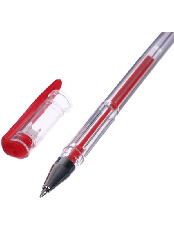 Набор гелевых ручек 3 цвета, стержень синий, красный, черный, корпус прозрачный