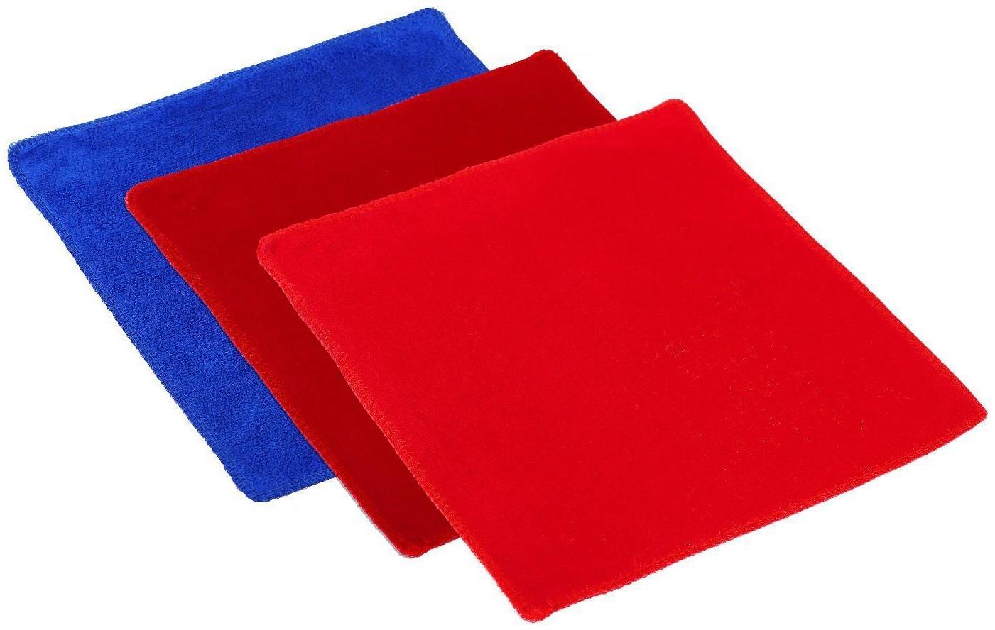 Салфетка для автомобиля Grand Caratt, микрофибра, 180 г/м², 25×25 см, набор 3 шт, микс