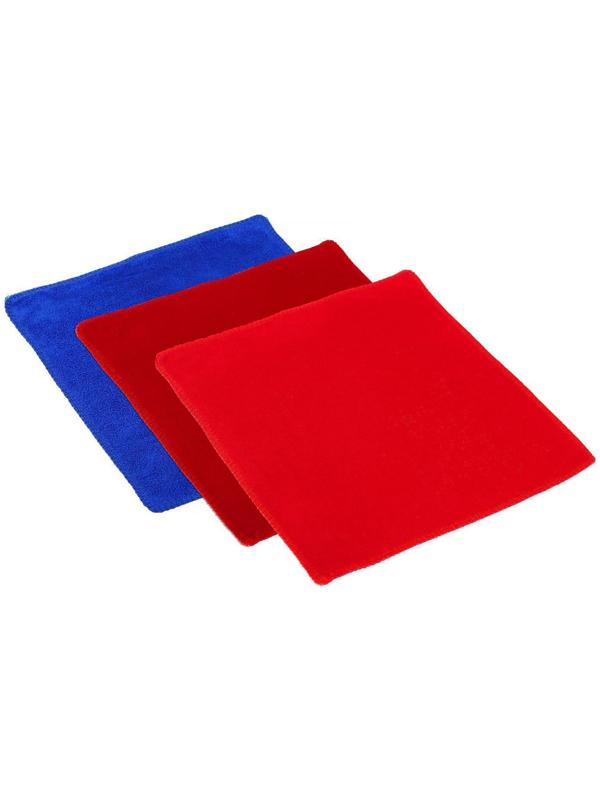 Салфетка для автомобиля Grand Caratt, микрофибра, 180 г/м², 25×25 см, набор 3 шт, микс