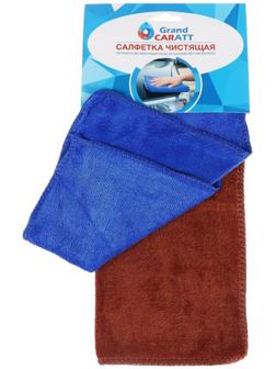 Салфетка для автомобиля Grand Caratt, микрофибра, 300 г/м², 25×25 см, набор 2 шт