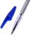 Ручка шариковая 0,7 мм, стержень синий, корпус прозрачный с синим колпачком