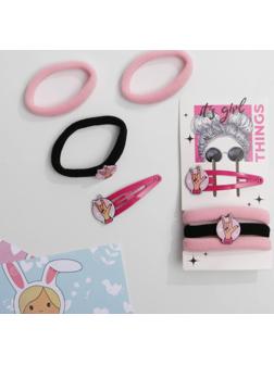 Резинки и заколка для волос «It`s girl things», набор
