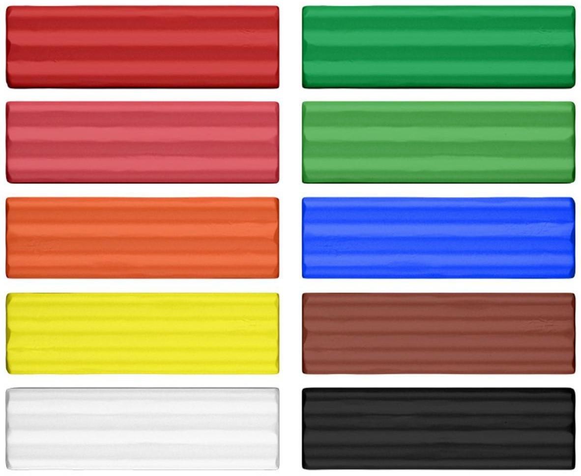 Пластилин мягкий (восковой), 10 цветов, 130 г, Erich Krause, со стеком