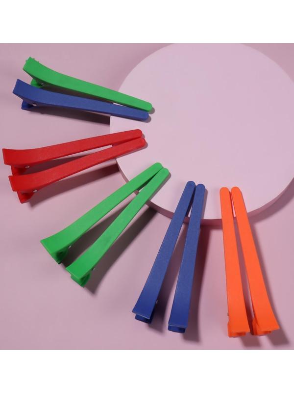 Набор зажимов для волос, 11,5 см, 2 шт, цвет МИКС