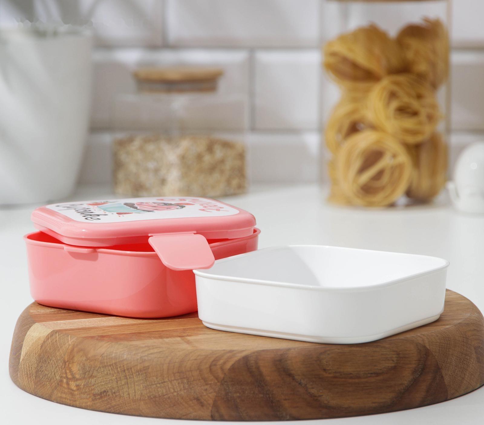 Контейнер для обеда «Капкейки», 2 отделения, 400 мл