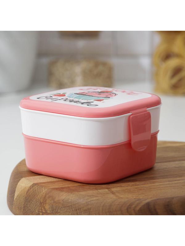 Контейнер для обеда «Капкейки», 2 отделения, 400 мл