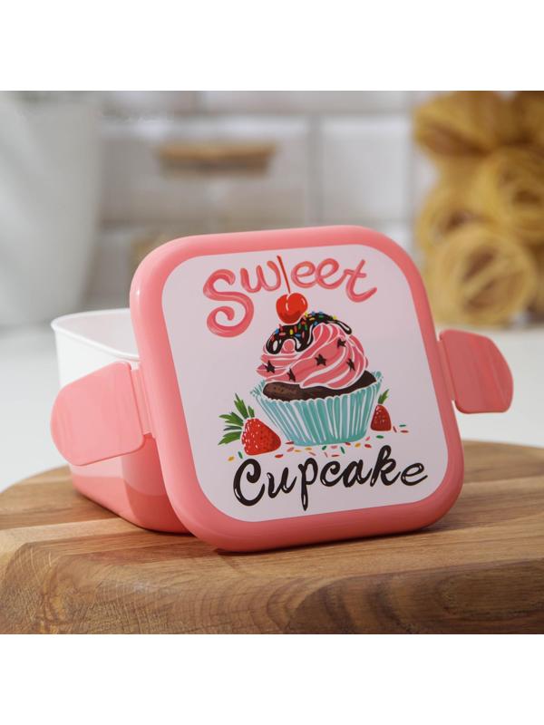 Контейнер для обеда «Капкейки», 2 отделения, 400 мл