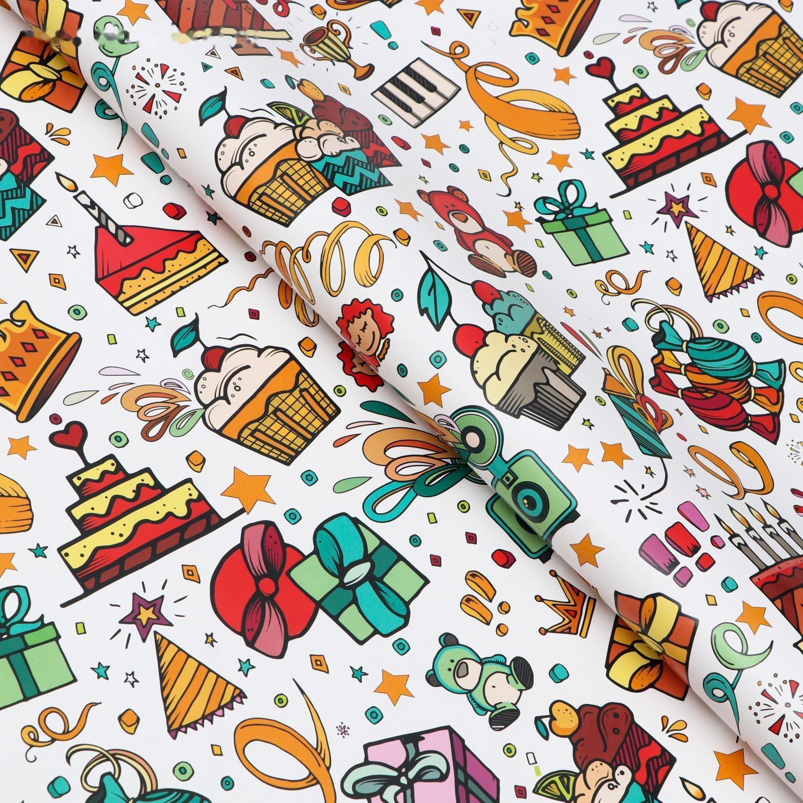 Бумага упаковочная глянцевая 