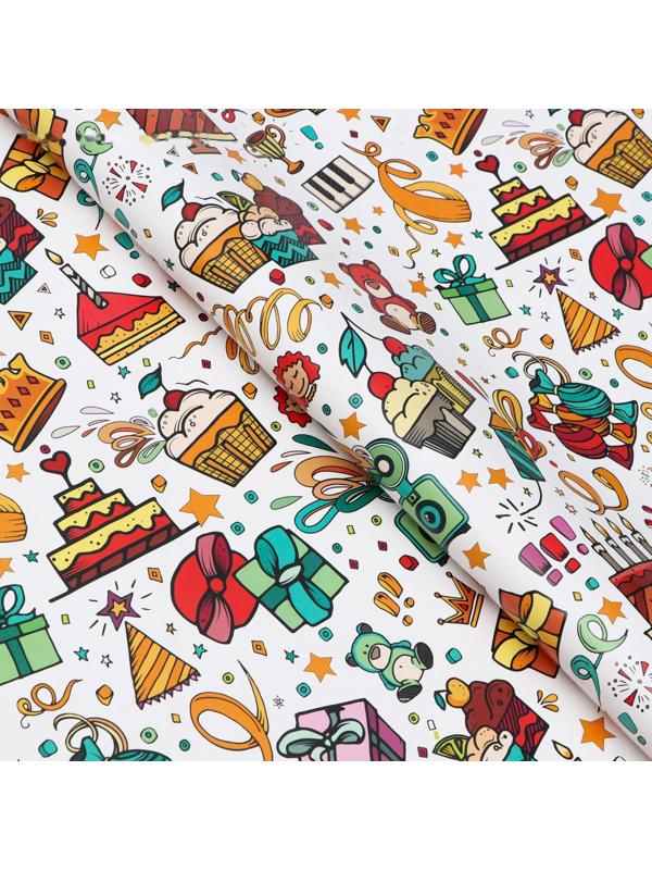 Бумага упаковочная глянцевая 