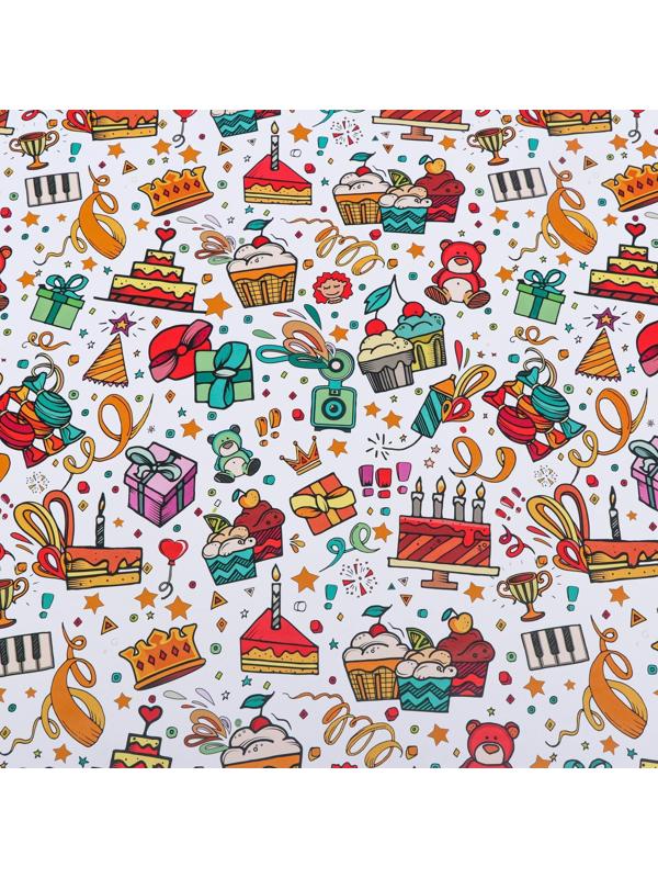 Бумага упаковочная глянцевая 